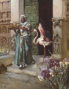 Rudolf Ernst Entering the Palace Gardens oil on canvas